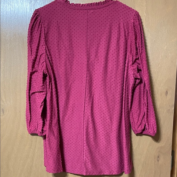 Lane Bryant Women's Raspberry Textured Tunic - Picture 4 of 6